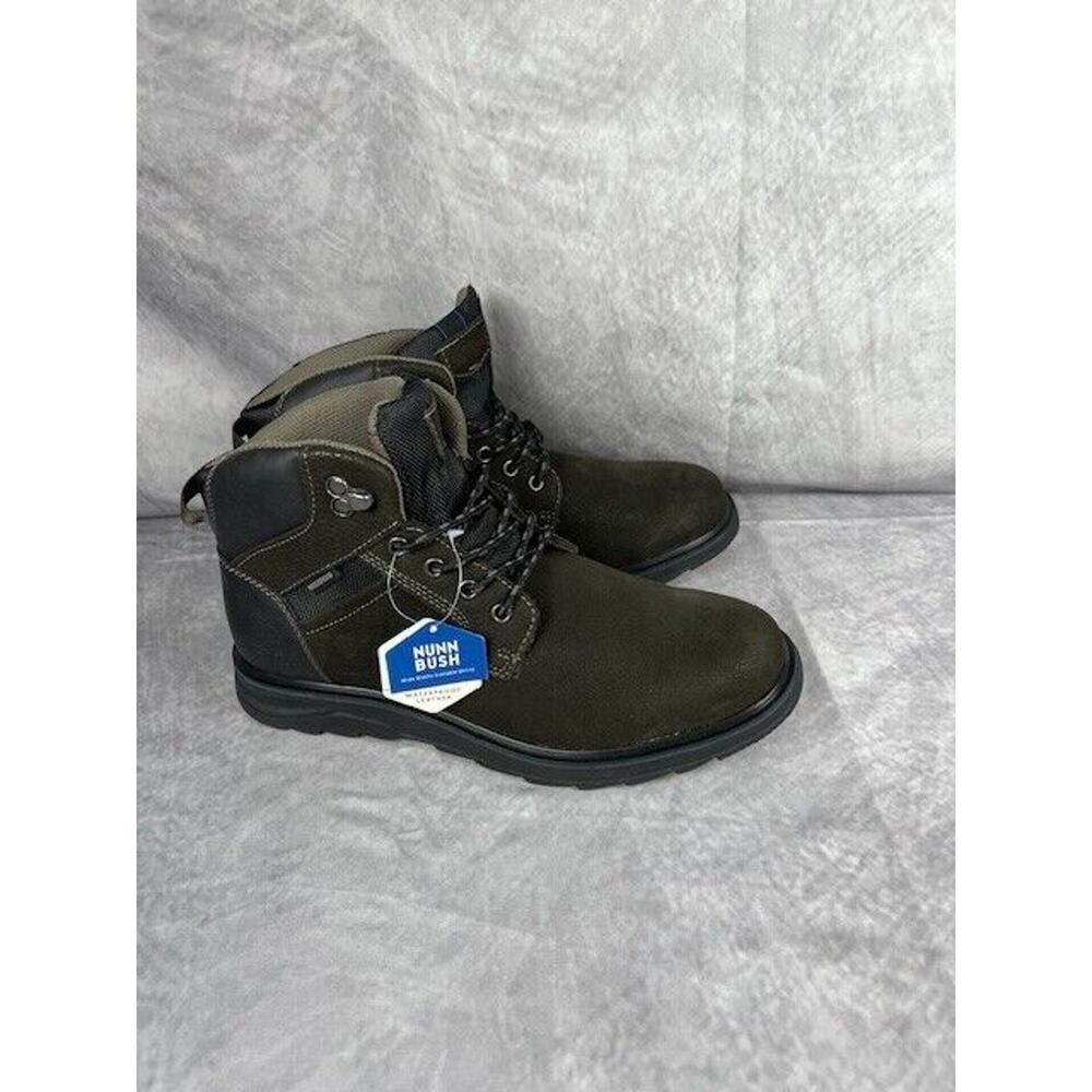 🔥 NUNN BUSH Luxor Waterproof Genuine Leather Boots/Comfort Gel FTBed Blk/9M